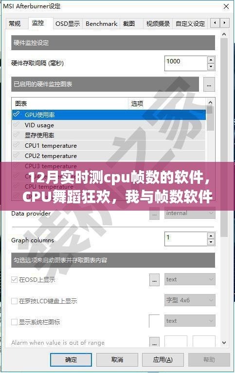 CPU舞蹈狂欢，我与帧数软件的12月实时互动体验