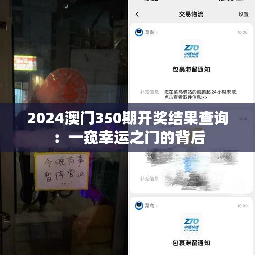 2024澳门350期开奖结果查询：一窥幸运之门的背后