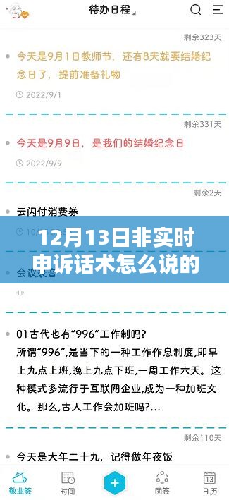 掌握关键技巧，非实时申诉话术在12月13日的实际应用策略与话术指南