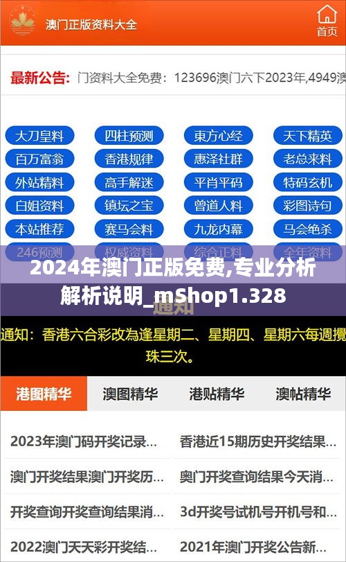 2024年澳门正版免费,专业分析解析说明_mShop1.328