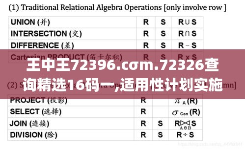 王中王72396.cσm.72326查询精选16码一,适用性计划实施_M版4.225