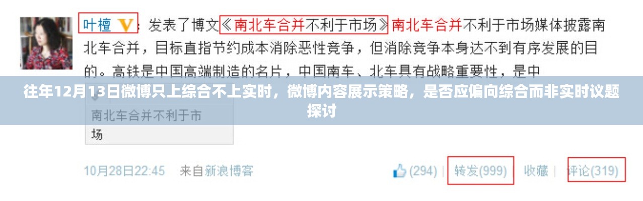 微博内容展示策略调整，偏向综合议题而非实时议题探讨