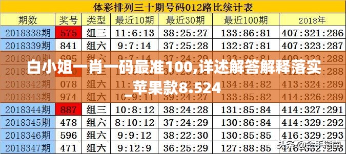 白小姐一肖一码最准100,详述解答解释落实_苹果款8.524