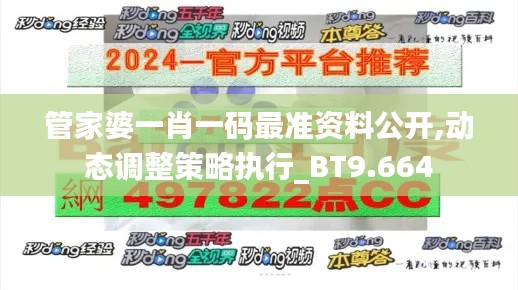 管家婆一肖一码最准资料公开,动态调整策略执行_BT9.664