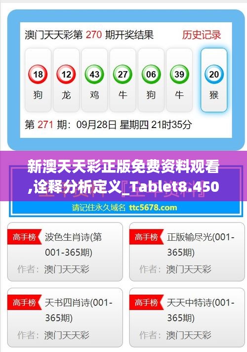 新澳天天彩正版免费资料观看,诠释分析定义_Tablet8.450