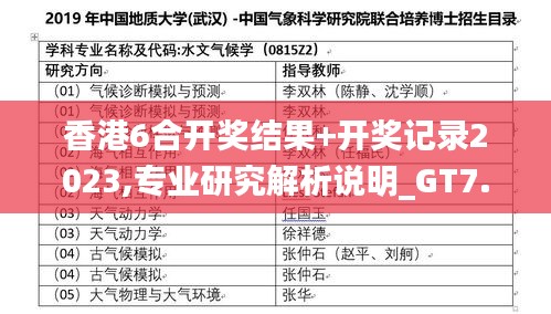 香港6合开奖结果+开奖记录2023,专业研究解析说明_GT7.839