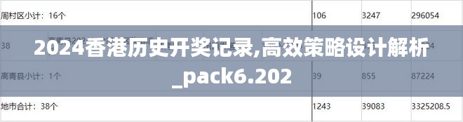 2024香港历史开奖记录,高效策略设计解析_pack6.202