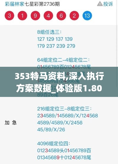 353特马资料,深入执行方案数据_体验版1.800