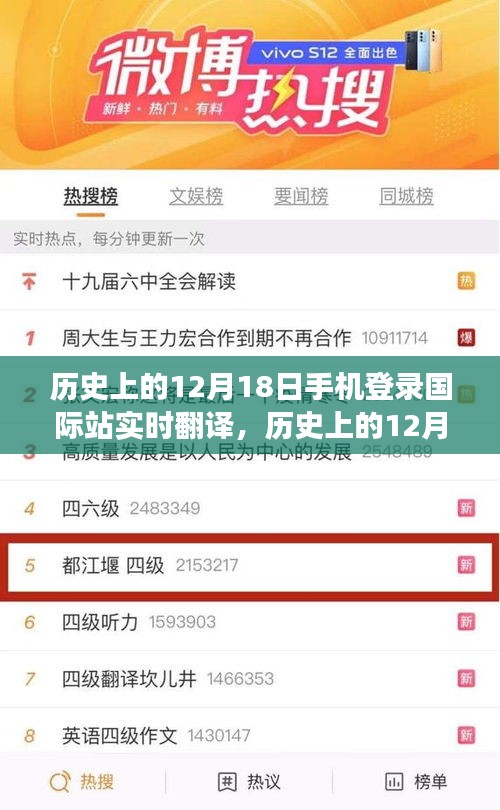 手机登录国际站实时翻译之旅，历史上的12月18日回顾与实时翻译之旅纪实