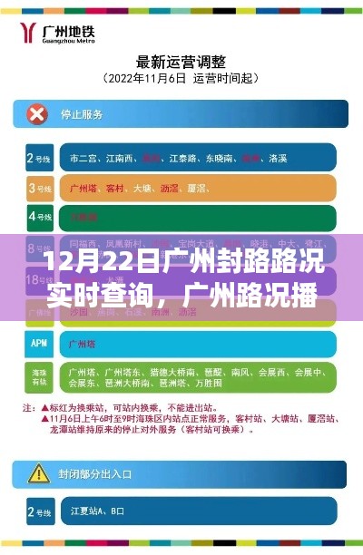 广州封路路况实时查询，出行必备攻略，掌握最新路况播报