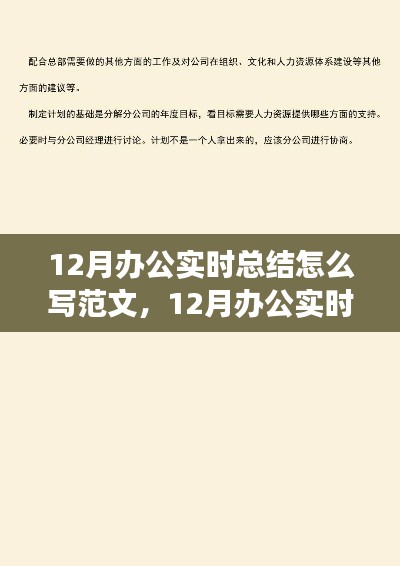 12月办公实时总结撰写指南，范文结构、观点论述与实例展示