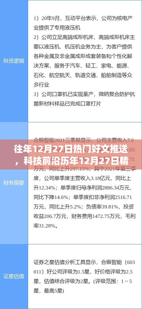 『科技前沿精选好文回顾，领略全新高科技产品魅力，提升生活品质』