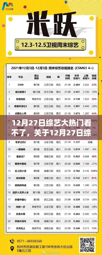 深度解析，12月27日综艺大热门无法观看现象的背后原因