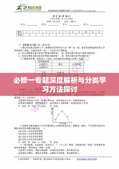 必修一专题深度解析与分类学习方法探讨