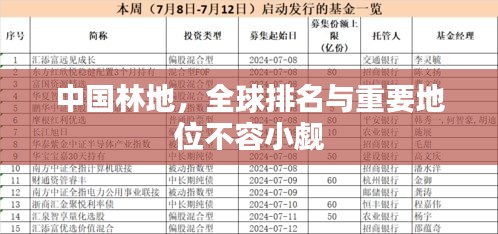 中国林地，全球排名与重要地位不容小觑