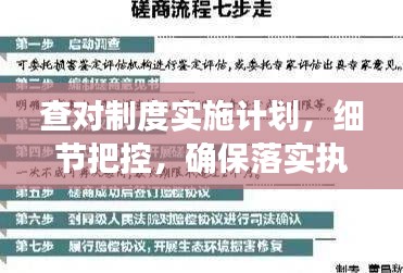 查对制度实施计划，细节把控，确保落实执行