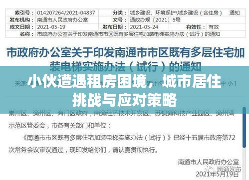 小伙遭遇租房困境，城市居住挑战与应对策略