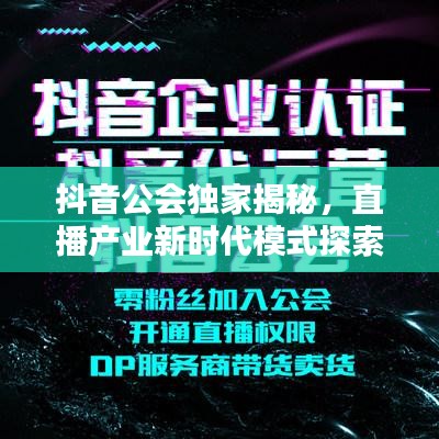 抖音公会独家揭秘，直播产业新时代模式探索